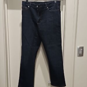Men's Dark Blue Straight Jeans